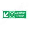 Assembly Station Left Down Arrow IMO Sign| Protector FireSafety