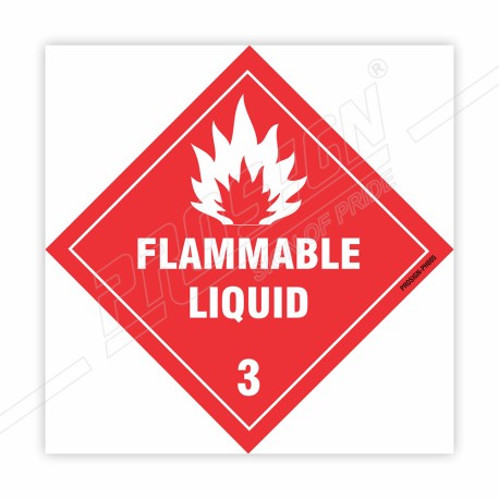 Flammable Liquid 3 Hazardous Sign| Protector FireSafety