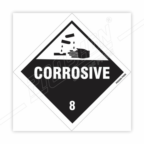 Corrosive 8 Hazardous Sign| Protector FireSafety