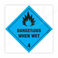Dangerous When Wet 4 Hazardous Sign| Protector FireSafety