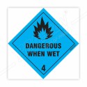 Dangerous When Wet 4 Hazardous Sign| Protector FireSafety