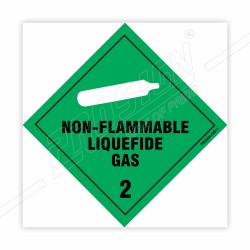 Non Flammable Liquide Gas 2 Hazardous Sign| Protector FireSafety