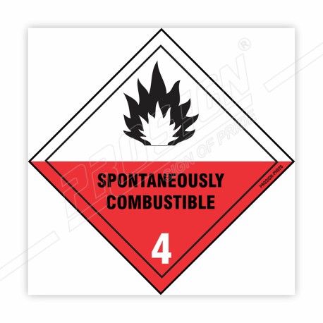 Spontaneously Combustible Hazardous Sign| Protector FireSafety