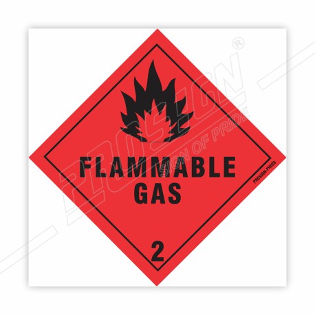 Flammable Gas 2 Hazardous Sign| Protector FireSafety
