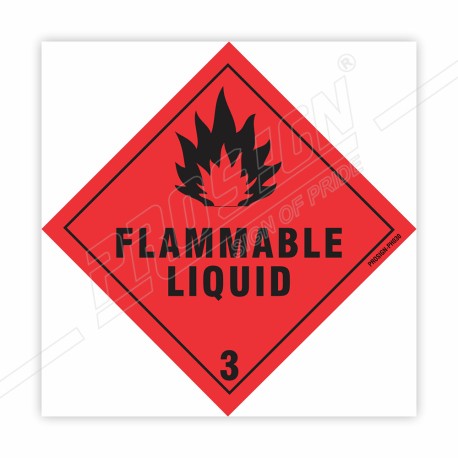 Flammable Liquid 3 Hazardous Sign| Protector FireSafety