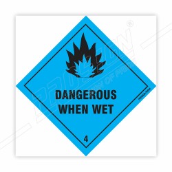 Dangerous When Wet 4 Hazardous Sign| Protector FireSafety