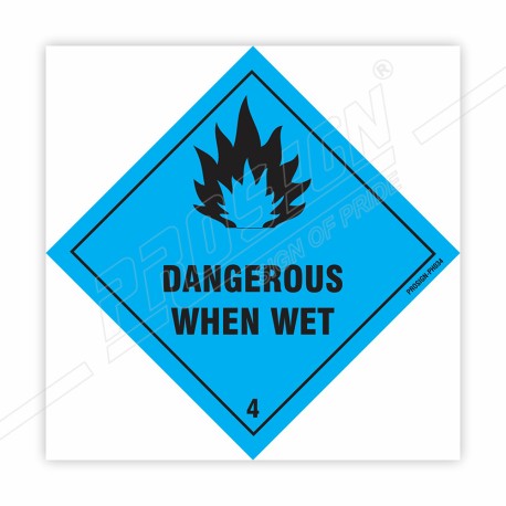 Dangerous When Wet 4 Hazardous Sign| Protector FireSafety