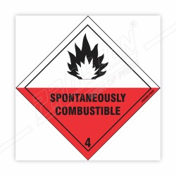 Spontaneously Combustible Hazardous Sign| Protector FireSafety