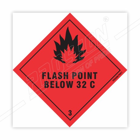 Flash Point Below 32 C Hazardous Sign| Protector FireSafety