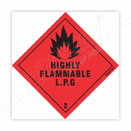 Highly Flammable L.P.G Hazardous Sign| Protector FireSafety