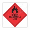 Highly Flammable L.P.G Hazardous Sign| Protector FireSafety
