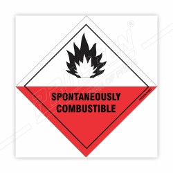 Spontaneously Combustible Hazardous Sign| Protector FireSafety