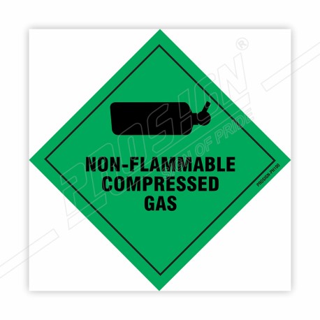 Non Flammable Compressed Gas Hazardous Sign| Protector FireSafety