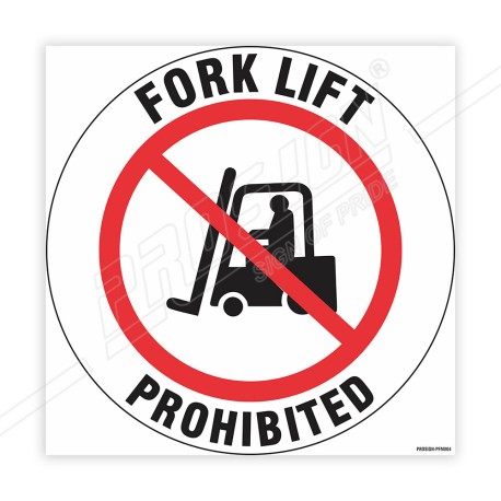 Fork Lift Prohibited Floor Marking Sign | Protector FireSafety