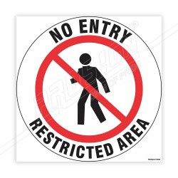 No Entry Restricted Area Floor Marking Sign | Protector FireSafety