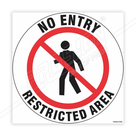 No Entry Restricted Area Floor Marking Sign | Protector FireSafety
