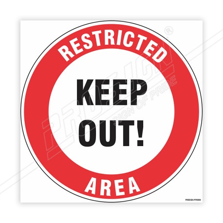 Restricted Area Floor Marking Sign | Protector FireSafety