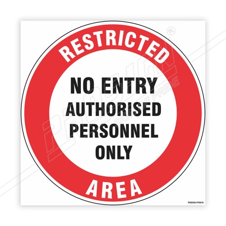 Restricted Area Floor Marking Sign | Protector FireSafety