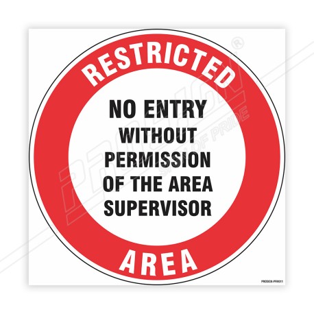 Restricted Area Floor Marking Sign | Protector FireSafety