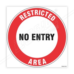 Restricted Area No Entry Floor Marking Sign| Protector FireSafety