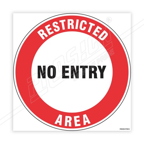 Restricted Area No Entry Floor Marking Sign| Protector FireSafety