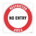 Restricted Area No Entry Floor Marking Sign| Protector FireSafety