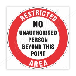 Restricted Area Floor Marking Sign| Protector FireSafety