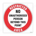 Restricted Area Floor Marking Sign| Protector FireSafety