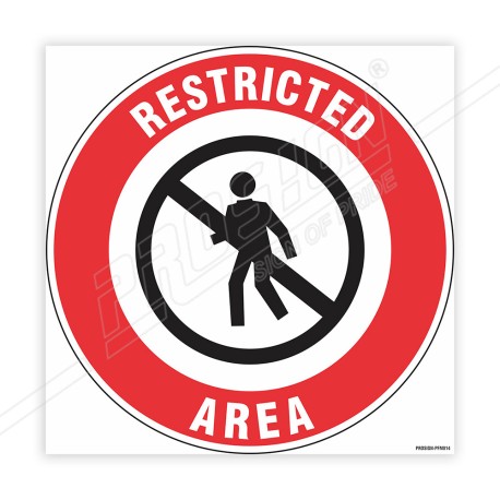 Restricted Area Floor Marking Sign | Protector FireSafety
