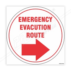 Emergency Evacuation Route Floor Marking Sign| Protector FireSafety
