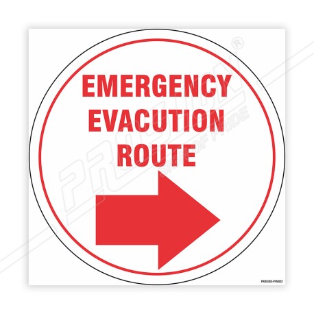 Emergency Evacuation Route Floor Marking Sign| Protector FireSafety