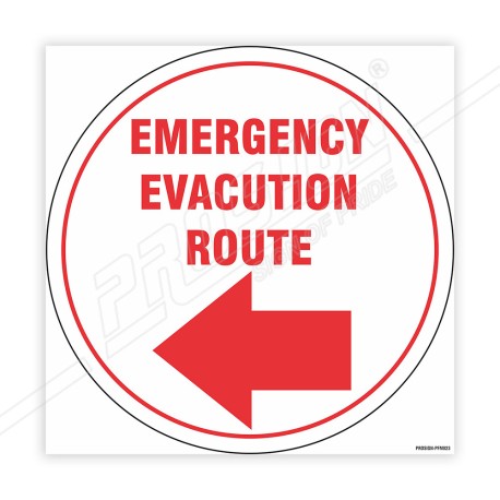 Emergency Evacuation Route Floor Marking Sign | Protector FireSafety