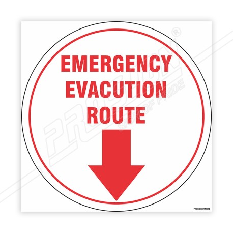 Emergency Evacuation Route Floor Marking Sign| Protector FireSafety