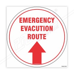Emergency Evacuation Route Floor Marking Sign | Protector FireSafety