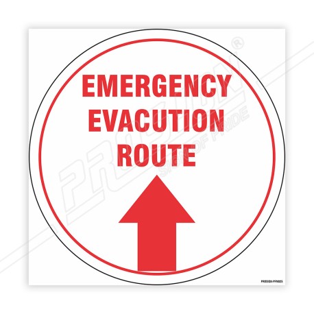 Emergency Evacuation Route Floor Marking Sign | Protector FireSafety