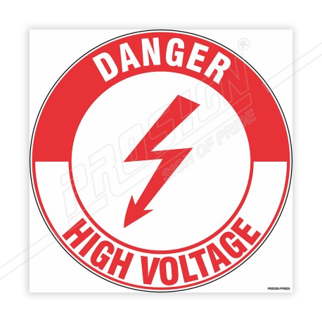 Danger High Voltage Floor Marking Sign| Protector FireSafety