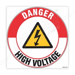 Danger High Voltage Floor Marking Sign| Protector FireSafety