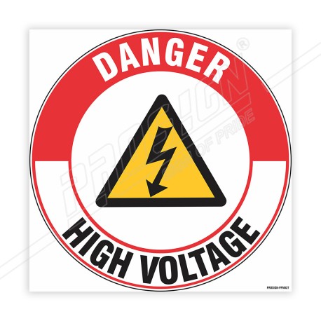 Danger High Voltage Floor Marking Sign| Protector FireSafety