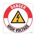 Danger High Voltage Floor Marking Sign| Protector FireSafety