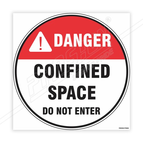 Danger Confined Space Floor Marking Sign| Protector FireSafety