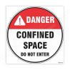 Danger Confined Space Floor Marking Sign| Protector FireSafety