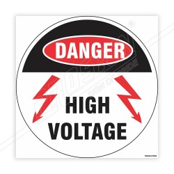 Danger High Voltage Floor Marking Sign| Protector FireSafety