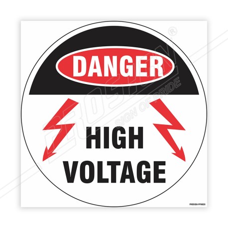 Danger High Voltage Floor Marking Sign| Protector FireSafety