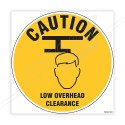Caution Low Overhead Clearance Floor Marking Sign| Protector FireSafety