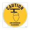 Caution Low Overhead Clearance Floor Marking Sign| Protector FireSafety