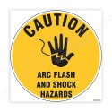 Caution Arc Flash & Shock Hazard Floor Marking Sign| Protector FireSafety