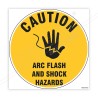 Caution Arc Flash & Shock Hazard Floor Marking Sign| Protector FireSafety