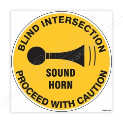 Blind Intersection Sound Horn Floor Marking Sign| Protector FireSafety
