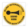 Blind Intersection Sound Horn Floor Marking Sign| Protector FireSafety