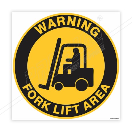 Warning Fork Lift Area Floor Marking Sign| Protector FireSafety